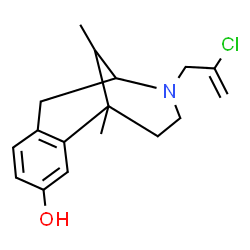 3-(2-Chloro-2-propenyl)-6,11-dimethyl-1,2,3,4,5,6-hexahydro-2,6-methano-3-benzazocin-8-ol结构式