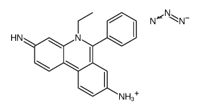 5-ethyl-6-phenylphenanthridin-5-ium-3,8-diamine,azide Structure