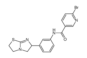 6-Bromo-N-[3-(2,3,5,6-tetrahydro-imidazo[2,1-b]thiazol-6-yl)-phenyl]-nicotinamide结构式