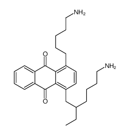 1-(6-amino-2-ethylhexyl)-4-(5-aminopentyl)anthracene-9,10-dione Structure