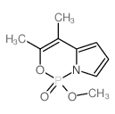 2-methoxy-4,5-dimethyl-3-oxa-1-aza-2$l^C9H12NO3P-phosphabicyclo[4.3.0]nona-4,6,8-triene 2-oxide structure