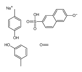 6-羟基-2-萘磺酸与甲醛、3-甲酚和4-甲酚的聚合物钠盐结构式