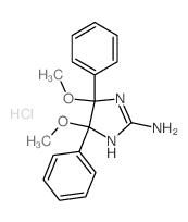 1H-Imidazol-2-amine,4,5-dihydro-4,5-dimethoxy-4,5-diphenyl-, hydrochloride (1:1) Structure