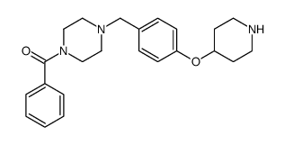 phenyl-[4-[(4-piperidin-4-yloxyphenyl)methyl]piperazin-1-yl]methanone Structure
