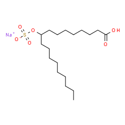 sodium hydrogen 9(or 10)-(sulphonatooxy)octadecanoate结构式
