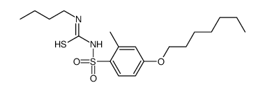 1-butyl-3-(4-heptoxy-2-methylphenyl)sulfonylthiourea Structure