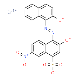 [3-hydroxy-4-[(2-hydroxy-1-naphthyl)azo]-7-nitronaphthalene-1-sulphonato(3-)]chromium Structure