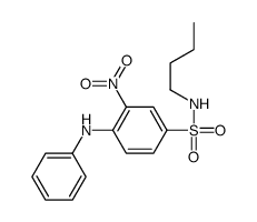 4-anilino-N-butyl-3-nitrobenzenesulfonamide结构式