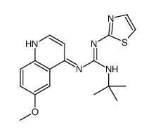 2-tert-butyl-1-(6-methoxyquinolin-4-yl)-3-(1,3-thiazol-2-yl)guanidine结构式