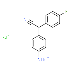 ()-2-(p-aminophenyl)-2-(p-fluorophenyl)acetonitrile monohydrochloride Structure