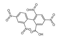2',4,4',6-tetranitrobiphenyl-2-carboxylic acid结构式