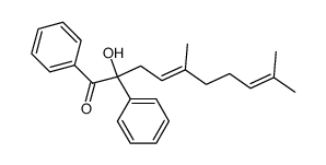 (E)-2-hydroxy-5,9-dimethyl-1,2-diphenyldeca-4,8-dien-1-one Structure