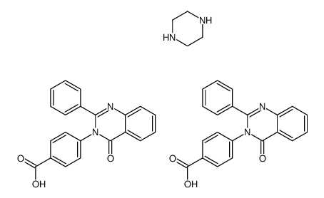 4-(4-oxo-2-phenylquinazolin-3-yl)benzoic acid,piperazine Structure