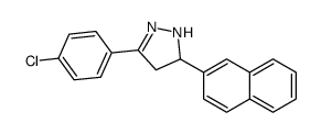 3-(4-chlorophenyl)-5-naphthalen-2-yl-4,5-dihydro-1H-pyrazole Structure