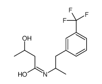 3-Hydroxy-N-(α-methyl-m-trifluoromethylphenethyl)butyramide structure