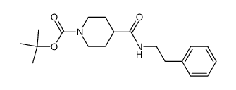 tert-butyl 4-(phenethylcarbamoyl)piperidine-1-carboxylate Structure