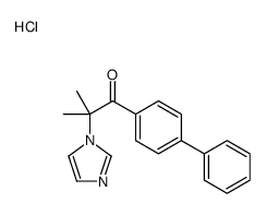 2-imidazol-1-yl-2-methyl-1-(4-phenylphenyl)propan-1-one,hydrochloride Structure