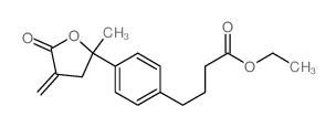 ethyl 4-[4-(2-methyl-4-methylidene-5-oxo-oxolan-2-yl)phenyl]butanoate结构式