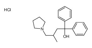 3-methyl-1,1-diphenyl-4-pyrrolidin-1-ylbutan-1-ol,hydrochloride Structure
