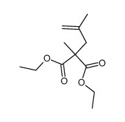 2-methyl-2-(2'-methylprop-2'-enyl)propanedioate结构式