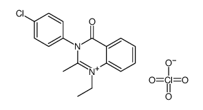 3-(4-chlorophenyl)-1-ethyl-2-methylquinazolin-1-ium-4-one,perchlorate结构式