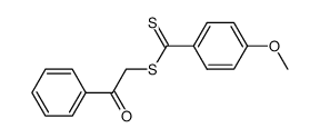 α-(4-methoxythiobenzoylthio)-acetophenone Structure