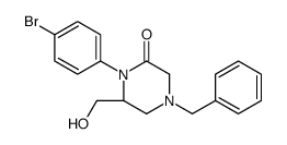 (R)-4-BENZYL-1-(4-BROMOPHENYL)-6-(HYDROXYMETHYL)PIPERAZIN-2-ONE结构式