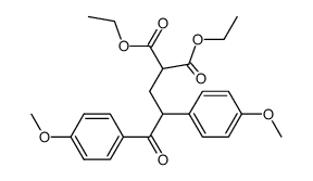 ethyl 2-ethoxycarbonyl-4,5-bis-p-methoxyphenyl-5-oxopentanoate结构式