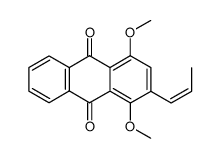 1,4-dimethoxy-2-(prop-1'-enyl)anthraquinone Structure