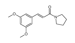 (2E)-3-(3,5-二甲氧基苯基)-1-(1-吡咯烷基)-2-丙烯-1-酮结构式