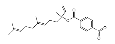 p-nitrobenzoate de trimethyl-3,7,11 dodecatriene-1,6 E, 10-yl (S) Structure