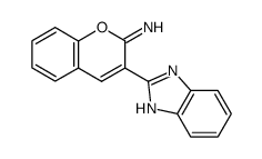 3-(benzoimidazol-2-yl)-2-imino-2H-chromene Structure