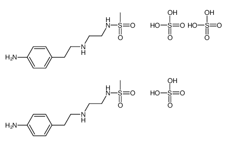N-[2-[2-(4-aminophenyl)ethylamino]ethyl]methanesulfonamide,sulfuric acid Structure