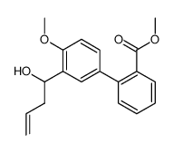 3'-(1-Hydroxy-but-3-enyl)-4'-methoxy-biphenyl-2-carboxylic acid methyl ester Structure