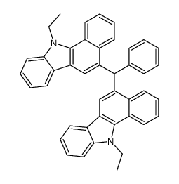 11-ethyl-5-[(11-ethylbenzo[a]carbazol-5-yl)-phenylmethyl]benzo[a]carbazole结构式
