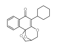 7H-3,11b-Epoxy-2H-naphtho(1,2-b)(1,4)dioxepin-7-one, 6-cyclohexyl-3,4-dihydro- structure