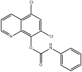 5,7-dichloro-8-quinolyl n-phenylcarbamate结构式