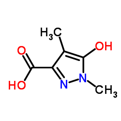 1H-Pyrazole-3-carboxylic acid,5-hydroxy-1,4-dimethyl-结构式