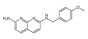 N-(4-methoxybenzyl)-2,7-diamino-1,8-naphthyridine结构式
