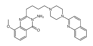 4(3H)-Quinazolinone,3-amino-8-methoxy-2-[4-[4-(2-quinolinyl)-1-piperazinyl]butyl]- Structure