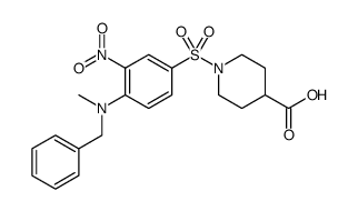 4-Piperidinecarboxylic acid, 1-[[4-[methyl(phenylmethyl)amino]-3-nitrophenyl]sulfonyl] Structure