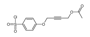 4-(4-chlorosulfonylphenoxy)but-2-ynyl acetate Structure