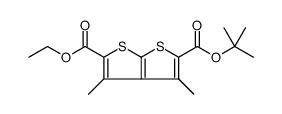 Thieno[2,3-b]thiophene-2,5-dicarboxylic acid, 3,4-dimethyl-, 2-(1,1-dimethylethyl) 5-ethyl ester Structure