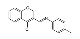 (E)-1-(4-chloro-2H-chromen-3-yl)-N-(p-tolyl)methanimine结构式