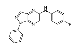 N-(4-fluorophenyl)-1-phenylpyrazolo[3,4-b]pyrazin-5-amine Structure