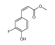 methyl 3-(3-fluoro-4-hydroxyphenyl)prop-2-enoate结构式