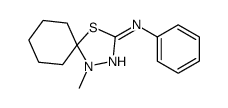 4-methyl-N-phenyl-1-thia-3,4-diazaspiro[4.5]dec-2-en-2-amine Structure