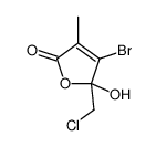 4-bromo-5-(chloromethyl)-5-hydroxy-3-methylfuran-2-one Structure