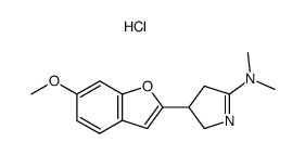 [4-(6-Methoxy-benzofuran-2-yl)-4,5-dihydro-3H-pyrrol-2-yl]-dimethyl-amine; hydrochloride结构式