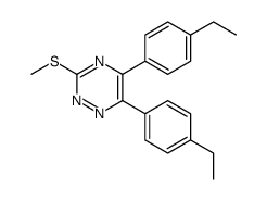 5,6-bis(4-ethylphenyl)-3-methylsulfanyl-1,2,4-triazine结构式